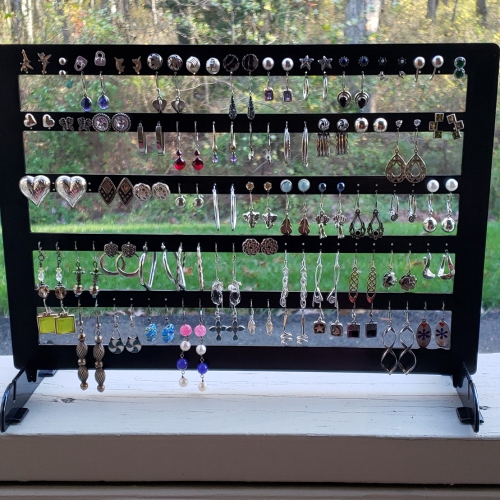 73 pairs of Sterling Silver earrings Lot!